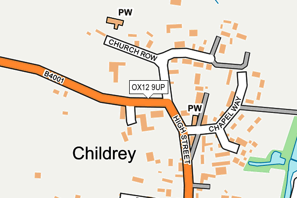 OX12 9UP map - OS OpenMap – Local (Ordnance Survey)