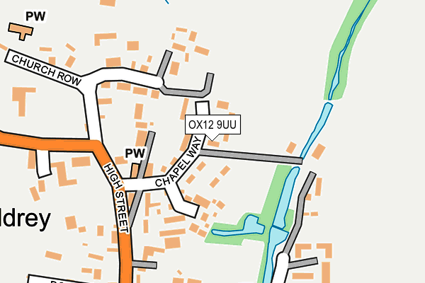 OX12 9UU map - OS OpenMap – Local (Ordnance Survey)
