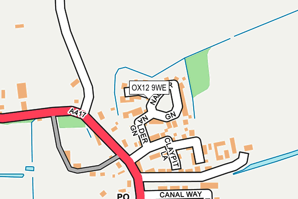 OX12 9WE map - OS OpenMap – Local (Ordnance Survey)