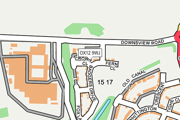 OX12 9WJ map - OS OpenMap – Local (Ordnance Survey)