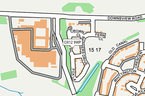 OX12 9WP map - OS OpenMap – Local (Ordnance Survey)