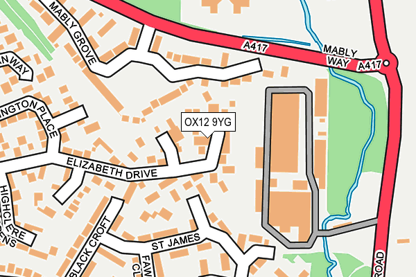 OX12 9YG map - OS OpenMap – Local (Ordnance Survey)