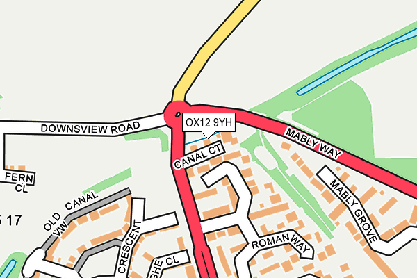 OX12 9YH map - OS OpenMap – Local (Ordnance Survey)