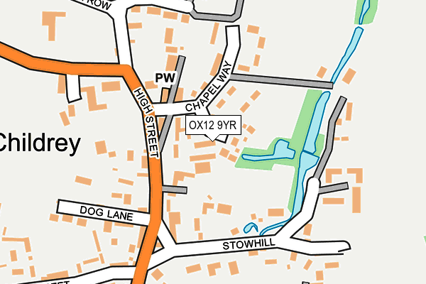 OX12 9YR map - OS OpenMap – Local (Ordnance Survey)