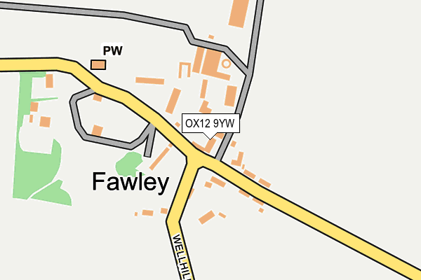 OX12 9YW map - OS OpenMap – Local (Ordnance Survey)