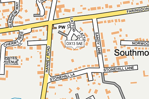 OX13 5AE map - OS OpenMap – Local (Ordnance Survey)