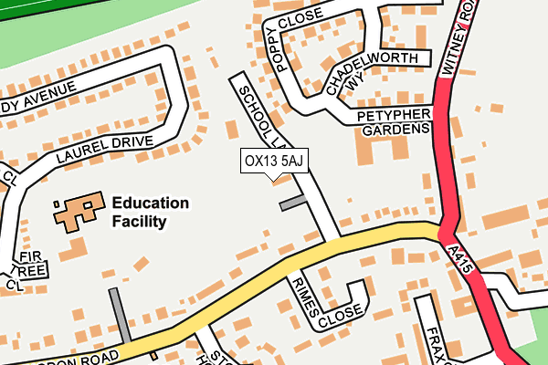 OX13 5AJ map - OS OpenMap – Local (Ordnance Survey)