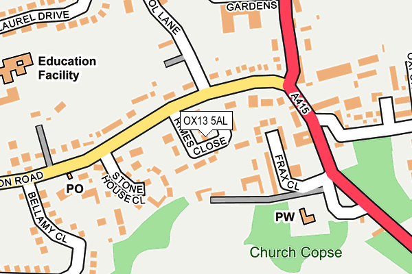 OX13 5AL map - OS OpenMap – Local (Ordnance Survey)