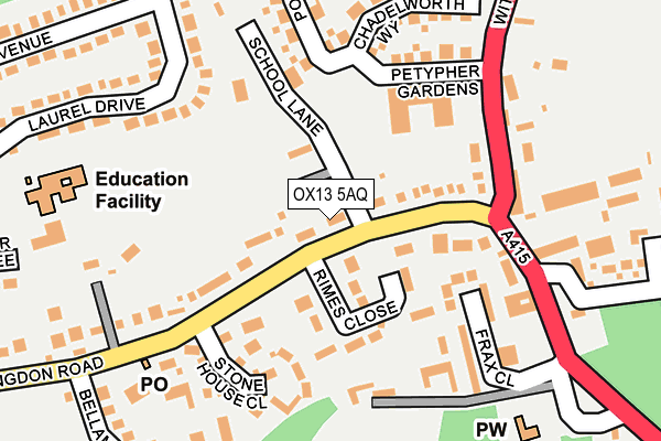 OX13 5AQ map - OS OpenMap – Local (Ordnance Survey)