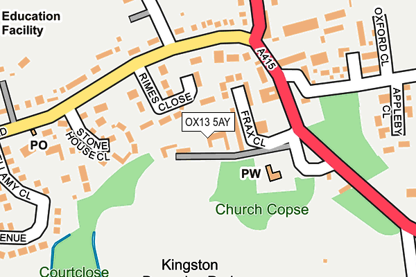 OX13 5AY map - OS OpenMap – Local (Ordnance Survey)