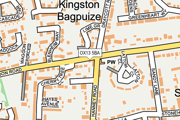 OX13 5BA map - OS OpenMap – Local (Ordnance Survey)