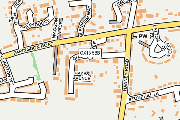 OX13 5BB map - OS OpenMap – Local (Ordnance Survey)