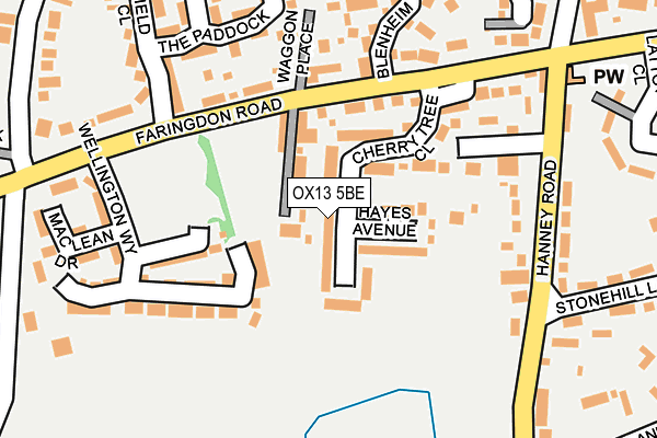 OX13 5BE map - OS OpenMap – Local (Ordnance Survey)