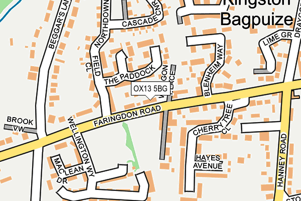 OX13 5BG map - OS OpenMap – Local (Ordnance Survey)