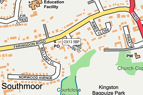 OX13 5BP map - OS OpenMap – Local (Ordnance Survey)