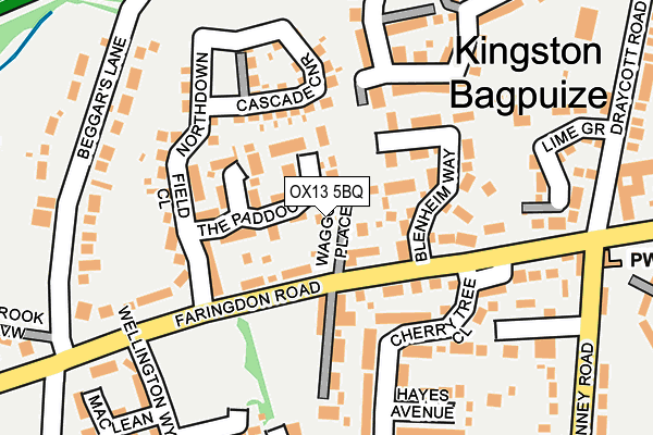 OX13 5BQ map - OS OpenMap – Local (Ordnance Survey)