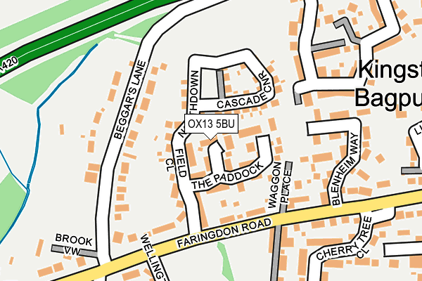 OX13 5BU map - OS OpenMap – Local (Ordnance Survey)