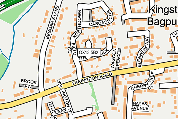 OX13 5BX map - OS OpenMap – Local (Ordnance Survey)