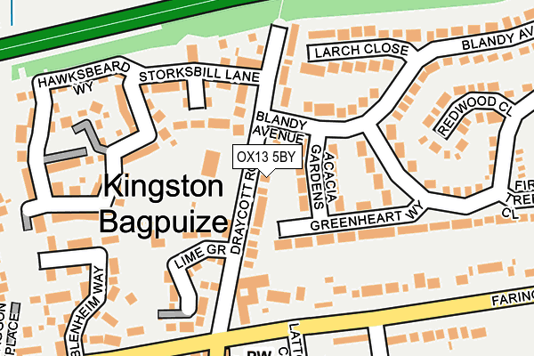 OX13 5BY map - OS OpenMap – Local (Ordnance Survey)