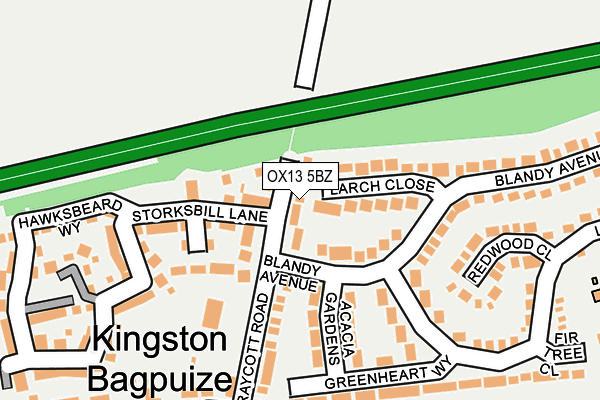 OX13 5BZ map - OS OpenMap – Local (Ordnance Survey)