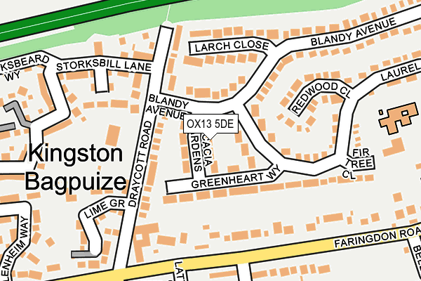 OX13 5DE map - OS OpenMap – Local (Ordnance Survey)