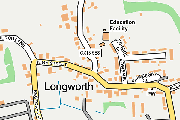 OX13 5ES map - OS OpenMap – Local (Ordnance Survey)