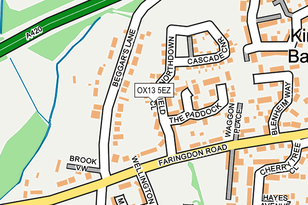 OX13 5EZ map - OS OpenMap – Local (Ordnance Survey)