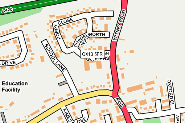 OX13 5FR map - OS OpenMap – Local (Ordnance Survey)