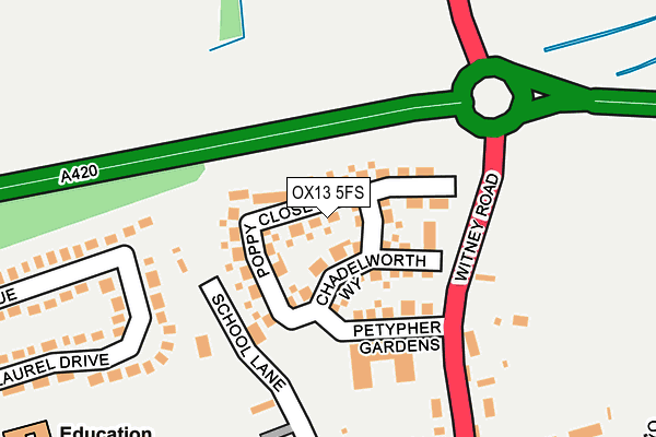 OX13 5FS map - OS OpenMap – Local (Ordnance Survey)