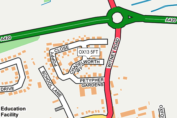 OX13 5FT map - OS OpenMap – Local (Ordnance Survey)