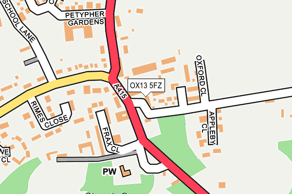 OX13 5FZ map - OS OpenMap – Local (Ordnance Survey)