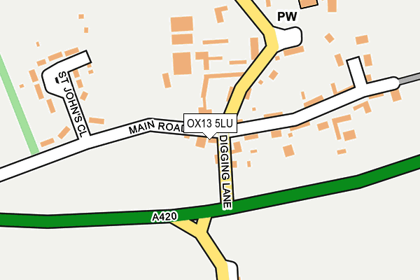 OX13 5LU map - OS OpenMap – Local (Ordnance Survey)