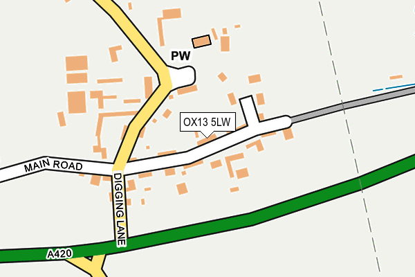 OX13 5LW map - OS OpenMap – Local (Ordnance Survey)