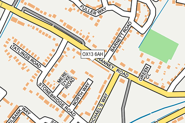 OX13 6AH map - OS OpenMap – Local (Ordnance Survey)