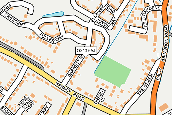OX13 6AJ map - OS OpenMap – Local (Ordnance Survey)