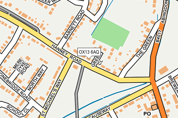 OX13 6AQ map - OS OpenMap – Local (Ordnance Survey)