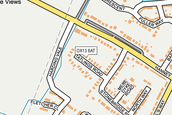 OX13 6AT map - OS OpenMap – Local (Ordnance Survey)