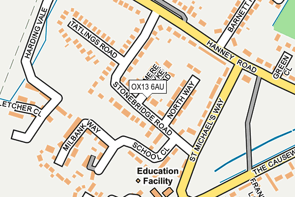 OX13 6AU map - OS OpenMap – Local (Ordnance Survey)