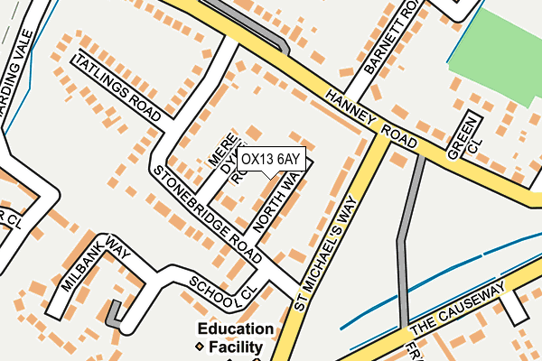OX13 6AY map - OS OpenMap – Local (Ordnance Survey)