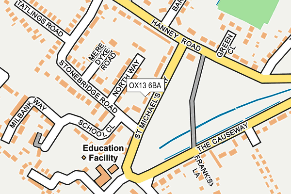 OX13 6BA map - OS OpenMap – Local (Ordnance Survey)