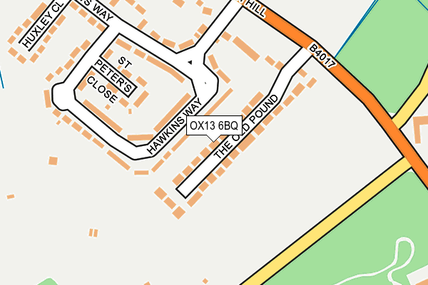 OX13 6BQ map - OS OpenMap – Local (Ordnance Survey)