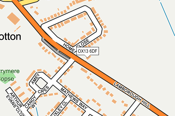OX13 6DF map - OS OpenMap – Local (Ordnance Survey)
