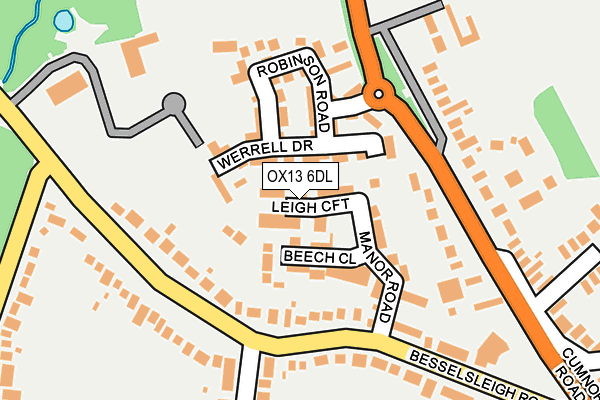 OX13 6DL map - OS OpenMap – Local (Ordnance Survey)
