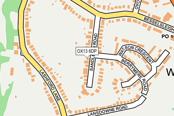 OX13 6DP map - OS OpenMap – Local (Ordnance Survey)