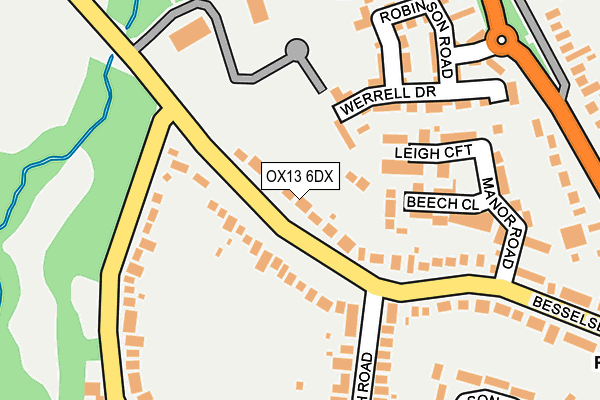 OX13 6DX map - OS OpenMap – Local (Ordnance Survey)