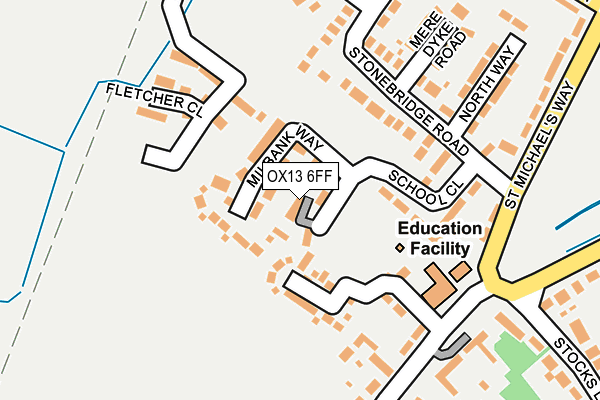 OX13 6FF map - OS OpenMap – Local (Ordnance Survey)