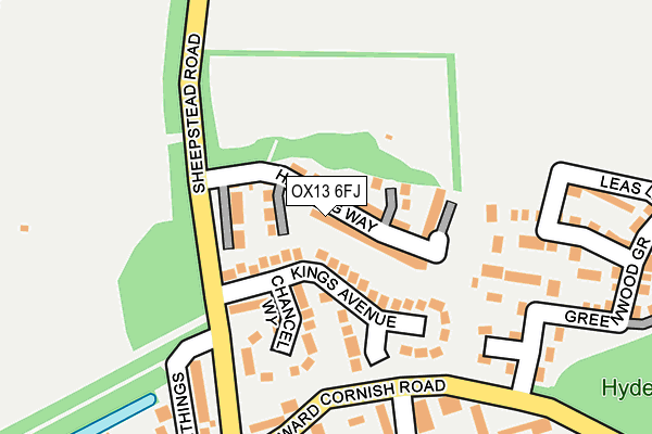 OX13 6FJ map - OS OpenMap – Local (Ordnance Survey)