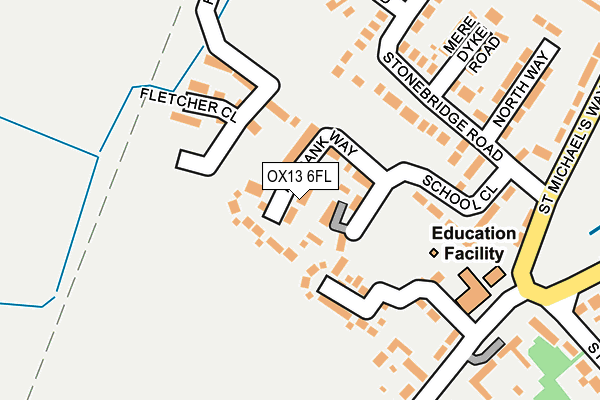 OX13 6FL map - OS OpenMap – Local (Ordnance Survey)