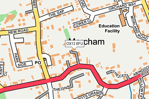 OX13 6FU map - OS OpenMap – Local (Ordnance Survey)
