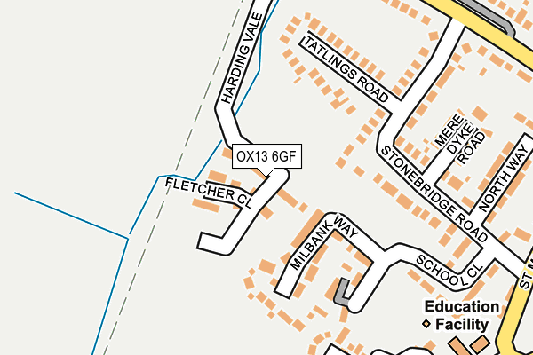 OX13 6GF map - OS OpenMap – Local (Ordnance Survey)